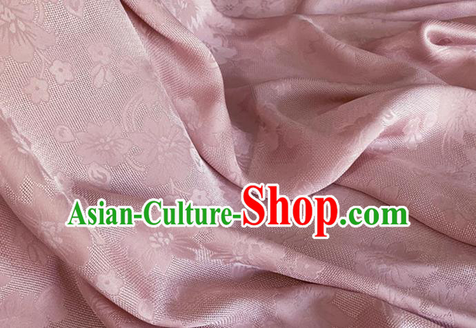 Asian Chinese Classical Flowers Pattern Design Pink Brocade Jacquard Fabric Traditional Cheongsam Silk Material Asian Chinese Classical Flowers Pattern Design Pink Brocade Jacquard Fabric Traditional Cheongsam Silk Material