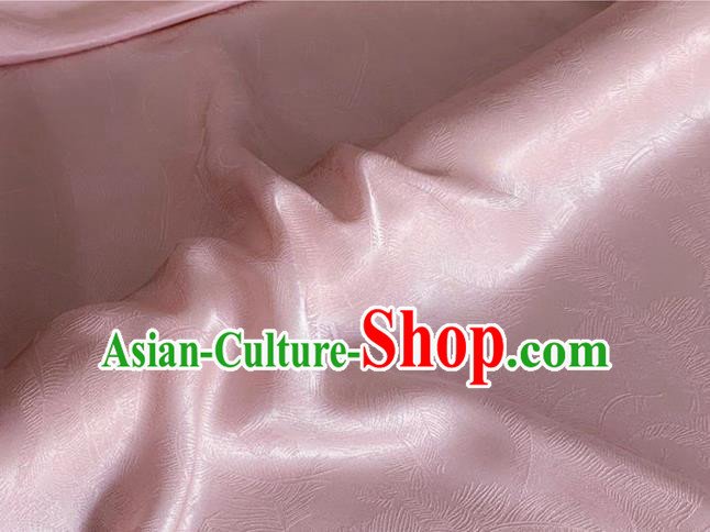 Asian Chinese Classical Feather Pattern Design Pink Brocade Jacquard Fabric Traditional Cheongsam Silk Material Asian Chinese Classical Feather Pattern Design Pink Brocade Jacquard Fabric Traditional Cheongsam Silk Material
