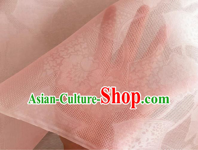 Asian Chinese Classical Pattern Design Pink Organza Jacquard Fabric Traditional Cheongsam Silk Material Asian Chinese Classical Pattern Design Pink Organza Jacquard Fabric Traditional Cheongsam Silk Material