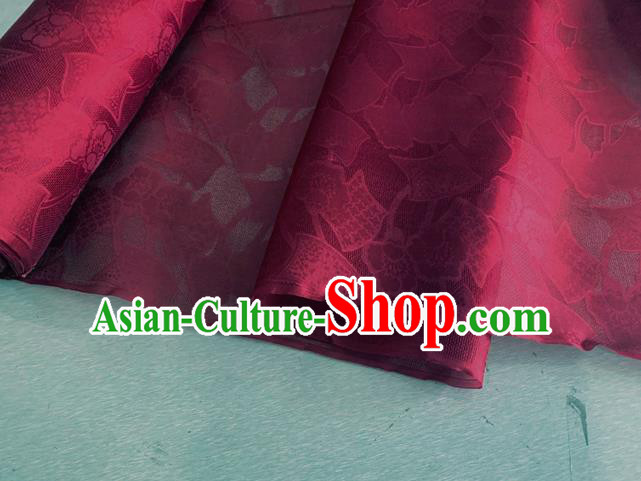 Asian Chinese Classical Pattern Design Wine Red Organza Jacquard Fabric Traditional Cheongsam Silk Material Asian Chinese Classical Pattern Design Wine Red Organza Jacquard Fabric Traditional Cheongsam Silk Material