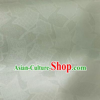 Asian Chinese Classical Pattern Design Light Green Organza Jacquard Fabric Traditional Cheongsam Silk Material