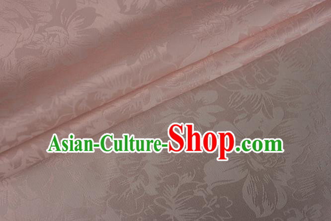Asian Chinese Classical Rose Pattern Design Light Pink Silk Fabric Traditional Cheongsam Material Asian Chinese Classical Rose Pattern Design Light Pink Silk Fabric Traditional Cheongsam Material