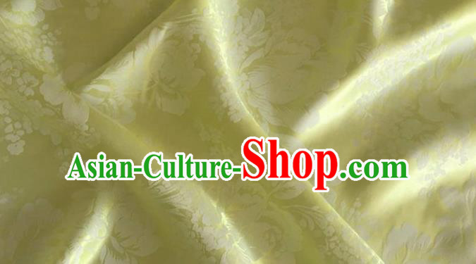 Asian Chinese Classical Peony Pattern Design Light Green Silk Fabric Traditional Cheongsam Brocade Material Asian Chinese Classical Peony Pattern Design Light Green Silk Fabric Traditional Cheongsam Brocade Material