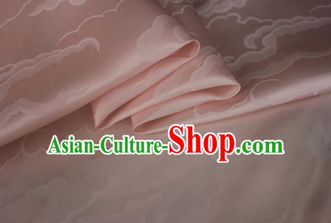 Asian Chinese Classical Cloud Pattern Design Light Pink Silk Fabric Traditional Cheongsam Brocade Material Asian Chinese Classical Cloud Pattern Design Light Pink Silk Fabric Traditional Cheongsam Brocade Material