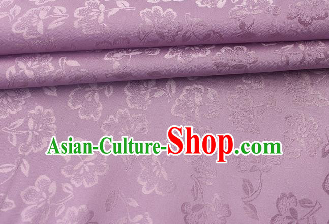 Asian Chinese Classical Flowers Pattern Design Purple Silk Fabric Traditional Cheongsam Brocade Material Asian Chinese Classical Flowers Pattern Design Purple Silk Fabric Traditional Cheongsam Brocade Material