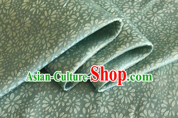 Asian Chinese Classical Jacquard Pattern Design Green Brocade Fabric Traditional Cheongsam Silk Material Asian Chinese Classical Jacquard Pattern Design Green Brocade Fabric Traditional Cheongsam Silk Material