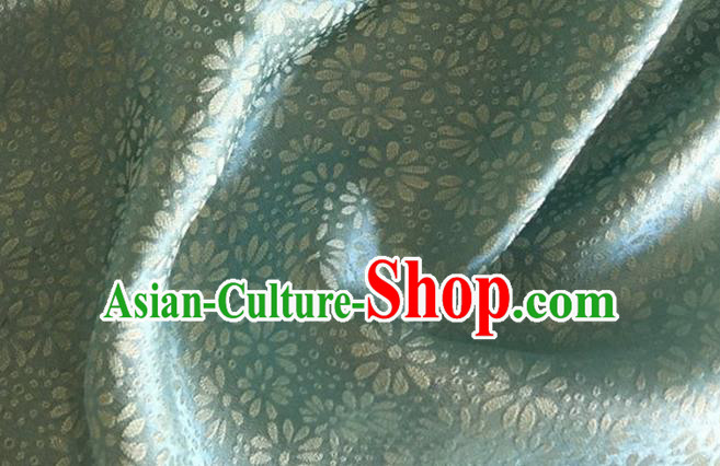 Asian Chinese Classical Jacquard Pattern Design Green Brocade Fabric Traditional Cheongsam Silk Material Asian Chinese Classical Jacquard Pattern Design Green Brocade Fabric Traditional Cheongsam Silk Material