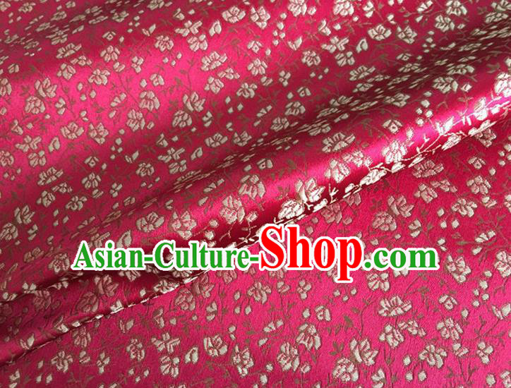 Asian Chinese Classical Pepper Flowers Pattern Design Rosy Brocade Fabric Traditional Cheongsam Silk Material Asian Chinese Classical Pepper Flowers Pattern Design Rosy Brocade Fabric Traditional Cheongsam Silk Material
