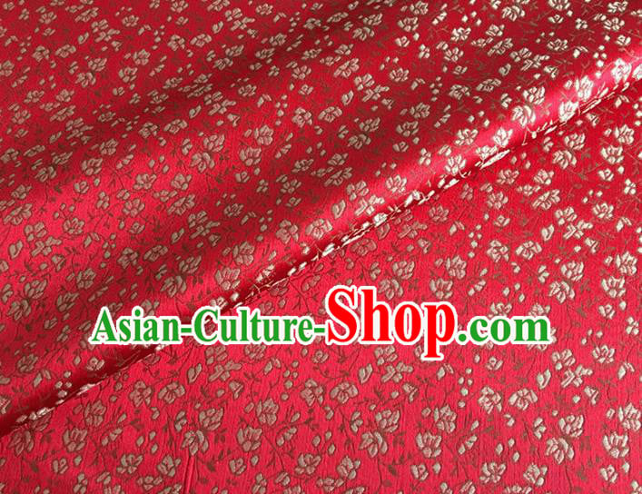Asian Chinese Classical Pepper Flowers Pattern Design Red Brocade Fabric Traditional Cheongsam Silk Material Asian Chinese Classical Pepper Flowers Pattern Design Red Brocade Fabric Traditional Cheongsam Silk Material
