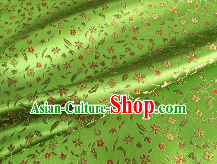 Asian Chinese Classical Pepper Flowers Pattern Design Green Brocade Fabric Traditional Cheongsam Silk Material Asian Chinese Classical Pepper Flowers Pattern Design Green Brocade Fabric Traditional Cheongsam Silk Material