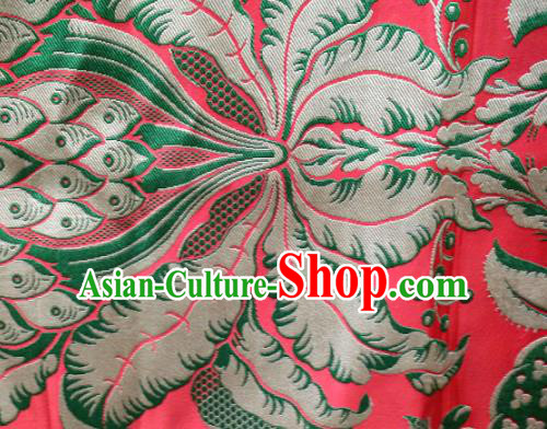 Asian Chinese Classical Pattern Design Red Silk Fabric Traditional Tibetan Brocade Material Asian Chinese Classical Pattern Design Red Silk Fabric Traditional Tibetan Brocade Material