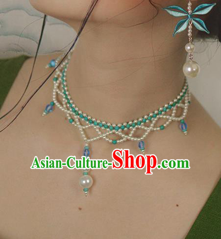 Chinese Traditional National Necklace Handmade Hanfu Necklet Accessories for Women