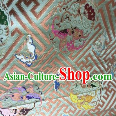Asian Chinese Classical Butterfly Pattern Design Silk Fabric Traditional Nanjing Brocade Material