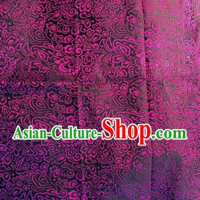 Asian Chinese Classical Pattern Design Brown Silk Fabric Traditional Nanjing Brocade Material