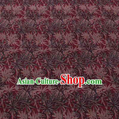 Chinese Cheongsam Classical Pattern Design Wine Red Watered Gauze Fabric Asian Traditional Silk Material