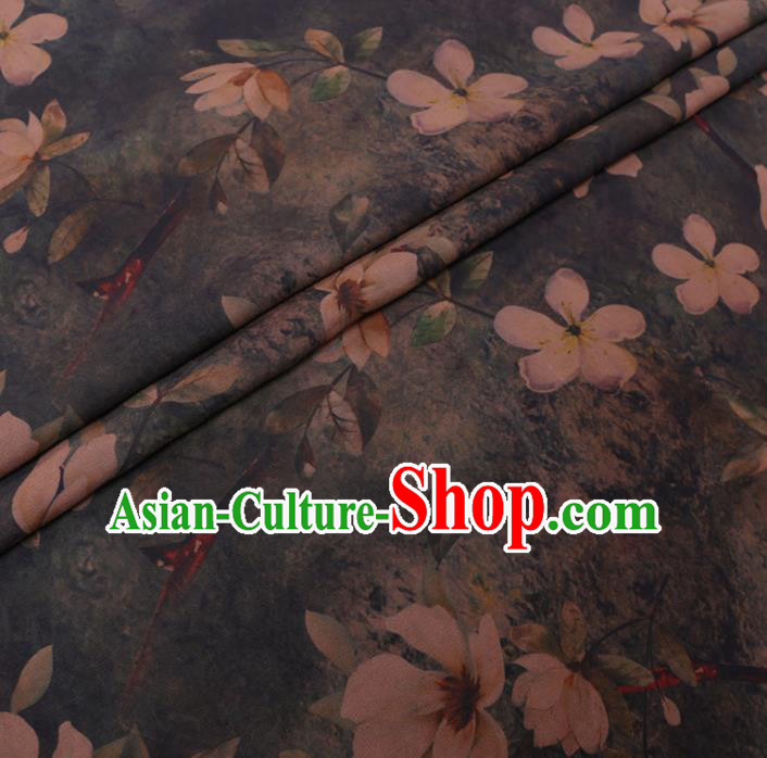 Chinese Cheongsam Classical Pattern Design Atrovirens Watered Gauze Fabric Asian Traditional Silk Material Chinese Cheongsam Classical Pattern Design Atrovirens Watered Gauze Fabric Asian Traditional Silk Material