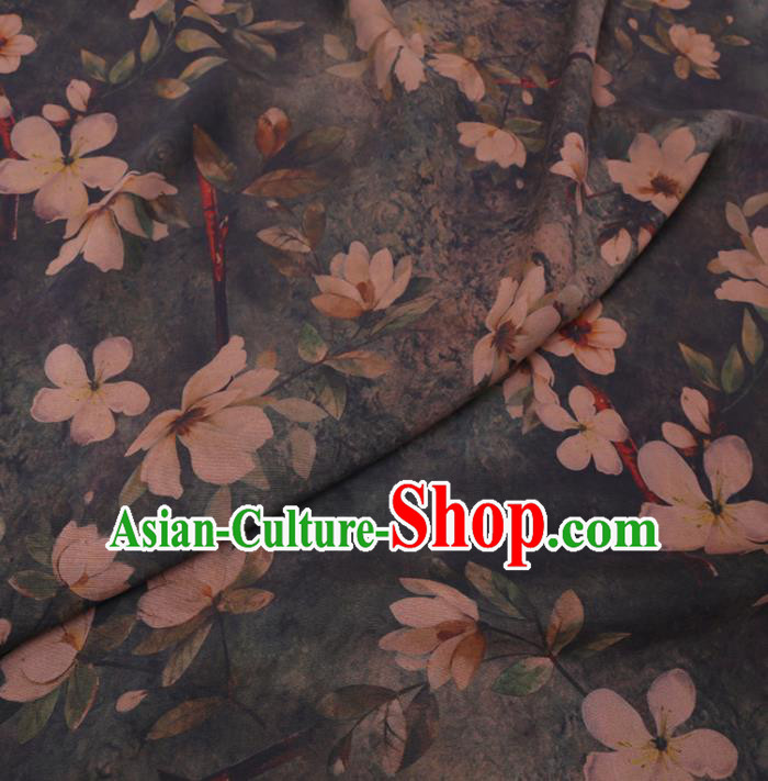 Chinese Cheongsam Classical Pattern Design Atrovirens Watered Gauze Fabric Asian Traditional Silk Material Chinese Cheongsam Classical Pattern Design Atrovirens Watered Gauze Fabric Asian Traditional Silk Material