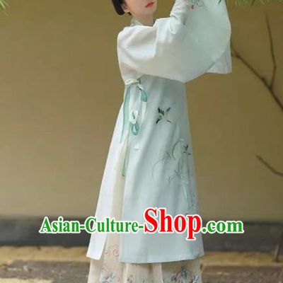 Chinese Ancient Taoist Nun Embroidered Dress Traditional Ming Dynasty Nobility Lady Costumes for Women