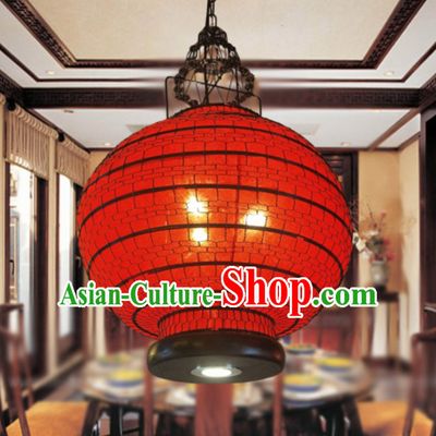 Lucky Red Chinese Classical Handmade Iron Mesh Lantern