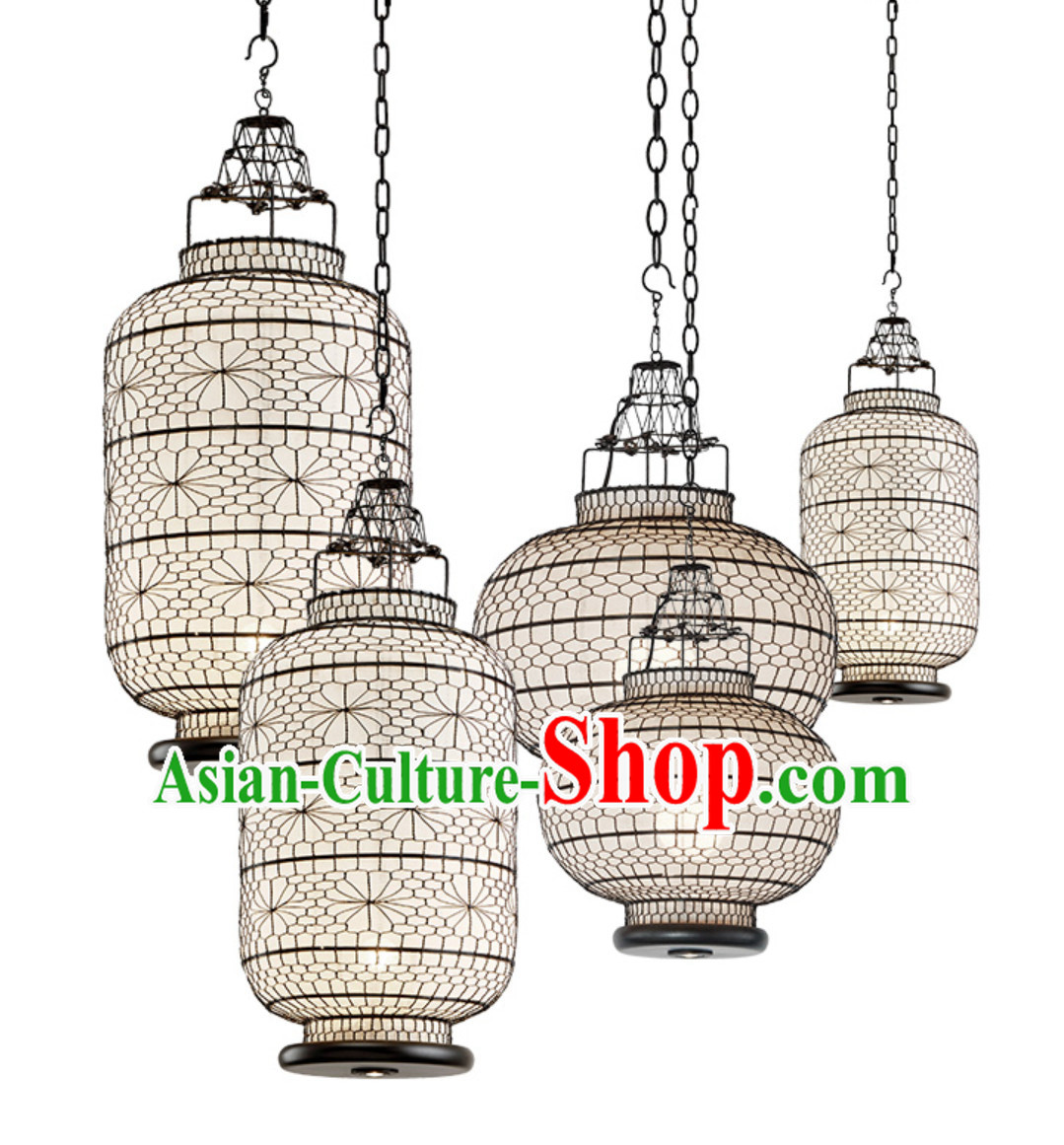Lucky Red Chinese Classical Handmade Iron Mesh Lantern Lucky Red Chinese Classical Handmade Iron Mesh Lantern