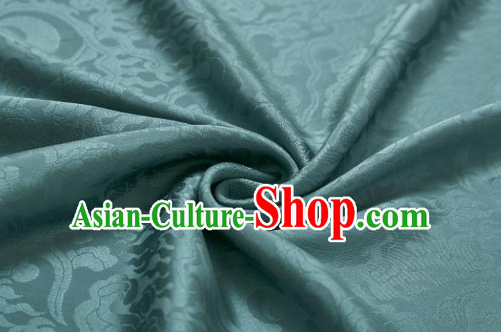 Chinese Classical Clouds Pattern Design Blue Mulberry Silk Fabric Asian Traditional Cheongsam Silk Material Chinese Classical Clouds Pattern Design Blue Mulberry Silk Fabric Asian Traditional Cheongsam Silk Material