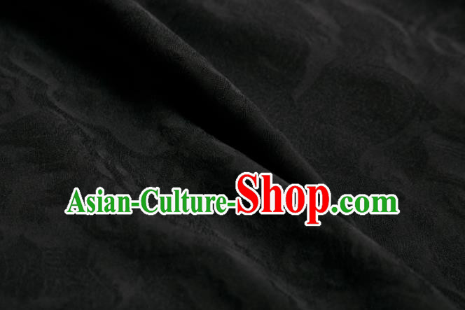 Chinese Classical Dragon Pattern Design Black Mulberry Silk Fabric Asian Traditional Cheongsam Silk Material Chinese Classical Dragon Pattern Design Black Mulberry Silk Fabric Asian Traditional Cheongsam Silk Material