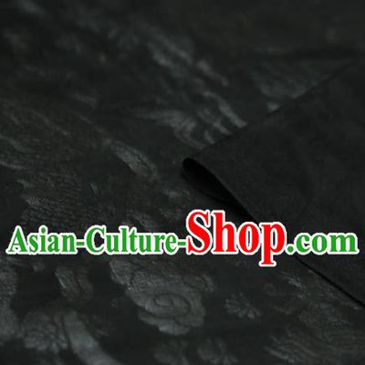 Chinese Classical Dragon Pattern Design Black Mulberry Silk Fabric Asian Traditional Cheongsam Silk Material