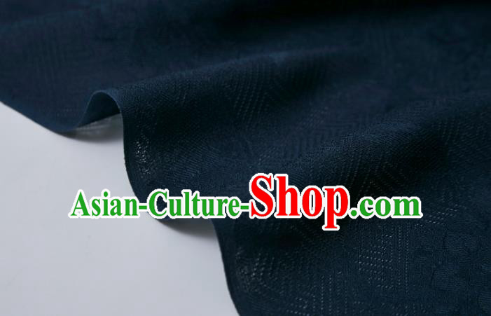 Chinese Classical Peony Pattern Design Navy Mulberry Silk Fabric Asian Traditional Cheongsam Silk Material Chinese Classical Peony Pattern Design Navy Mulberry Silk Fabric Asian Traditional Cheongsam Silk Material