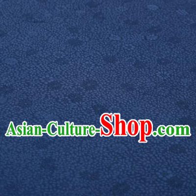 Chinese Classical Daisy Pattern Design Navy Mulberry Silk Fabric Asian Traditional Cheongsam Silk Material