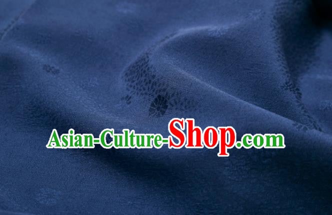 Chinese Classical Daisy Pattern Design Navy Mulberry Silk Fabric Asian Traditional Cheongsam Silk Material Chinese Classical Daisy Pattern Design Navy Mulberry Silk Fabric Asian Traditional Cheongsam Silk Material