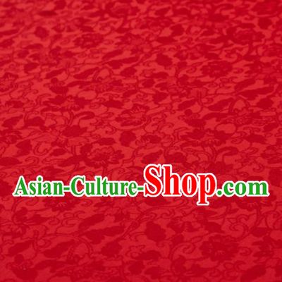 Chinese Classical Twine Flowers Pattern Design Red Mulberry Silk Fabric Asian Traditional Cheongsam Silk Material