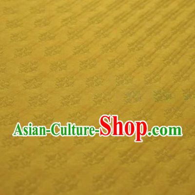 Chinese Classical Clouds Pattern Design Yellow Mulberry Silk Fabric Asian Traditional Cheongsam Silk Material
