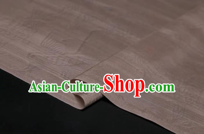 Chinese Classical Crane Pattern Design Grey Mulberry Silk Fabric Asian Traditional Cheongsam Silk Material Chinese Classical Crane Pattern Design Grey Mulberry Silk Fabric Asian Traditional Cheongsam Silk Material