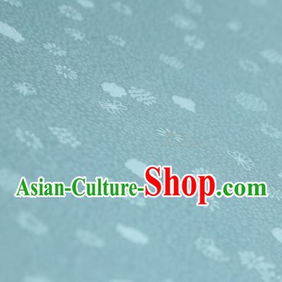 Chinese Classical Daisy Pattern Design Light Blue Mulberry Silk Fabric Asian Traditional Cheongsam Silk Material