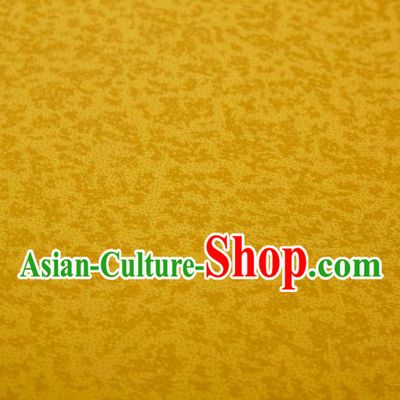 Chinese Classical Fubuki Pattern Design Yellow Mulberry Silk Fabric Asian Traditional Cheongsam Silk Material