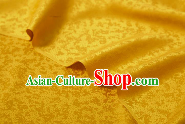 Chinese Classical Fubuki Pattern Design Yellow Mulberry Silk Fabric Asian Traditional Cheongsam Silk Material Chinese Classical Fubuki Pattern Design Yellow Mulberry Silk Fabric Asian Traditional Cheongsam Silk Material
