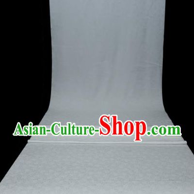 Chinese Classical Plant Pattern Design White Mulberry Silk Fabric Asian Traditional Cheongsam Silk Material