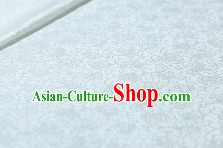 Chinese Classical Plant Pattern Design White Mulberry Silk Fabric Asian Traditional Cheongsam Silk Material Chinese Classical Plant Pattern Design White Mulberry Silk Fabric Asian Traditional Cheongsam Silk Material