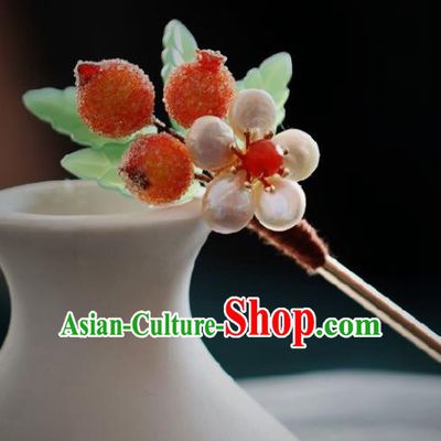 Chinese Handmade Princess Hawthorn Hairpins Ancient Hanfu Hair Accessories for Women