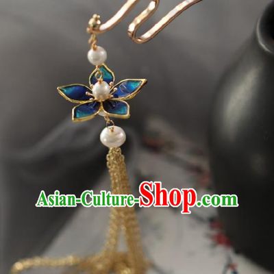 Chinese Handmade Ming Dynasty Princess Tassel Hairpins Ancient Hanfu Hair Accessories for Women