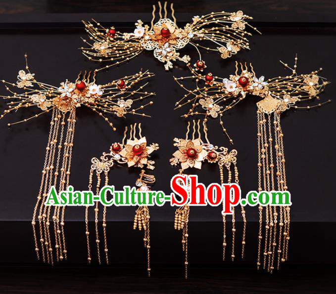 Chinese Traditional Wedding Hair Accessories Hairpins Handmade Bride Hair Comb for Women Chinese Traditional Wedding Hair Accessories Hairpins Handmade Bride Hair Comb for Women