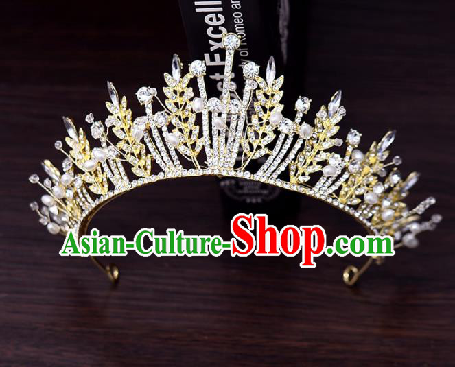 Top Handmade Bride Crystal Royal Crown Wedding Hair Accessories for Women Top Handmade Bride Crystal Royal Crown Wedding Hair Accessories for Women