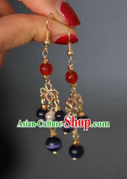 Chinese Traditional Hanfu Tassel Earrings Handmade Ear Jewelry Accessories for Women Chinese Traditional Hanfu Tassel Earrings Handmade Ear Jewelry Accessories for Women