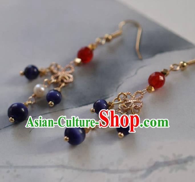 Chinese Traditional Hanfu Tassel Earrings Handmade Ear Jewelry Accessories for Women Chinese Traditional Hanfu Tassel Earrings Handmade Ear Jewelry Accessories for Women