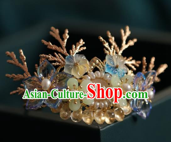 Chinese Handmade Princess Rose Chalcedony Hairpins Ancient Hanfu Hair Accessories for Women Chinese Handmade Princess Rose Chalcedony Hairpins Ancient Hanfu Hair Accessories for Women