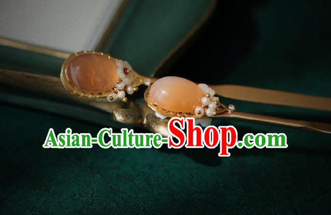 Chinese Handmade Ming Dynasty Princess Hairpins Ancient Hanfu Hair Accessories for Women