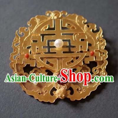 Chinese Traditional Hanfu Tang Dynasty Court Hair Crown Handmade Ancient Royal Princess Hair Accessories for Women