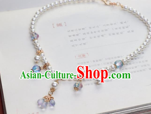 Chinese Traditional Hanfu Necklace Handmade Ancient Princess Necklet Accessories for Women