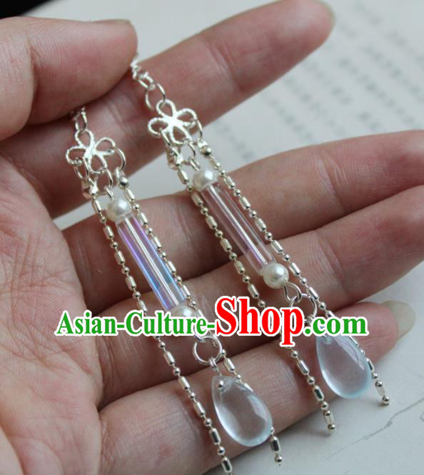 Chinese Traditional Hanfu Earrings Handmade Ancient Princess Ear Accessories for Women Chinese Traditional Hanfu Earrings Handmade Ancient Princess Ear Accessories for Women