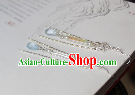 Chinese Traditional Hanfu Earrings Handmade Ancient Princess Ear Accessories for Women Chinese Traditional Hanfu Earrings Handmade Ancient Princess Ear Accessories for Women